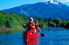 Canoeing on a Whistler lake